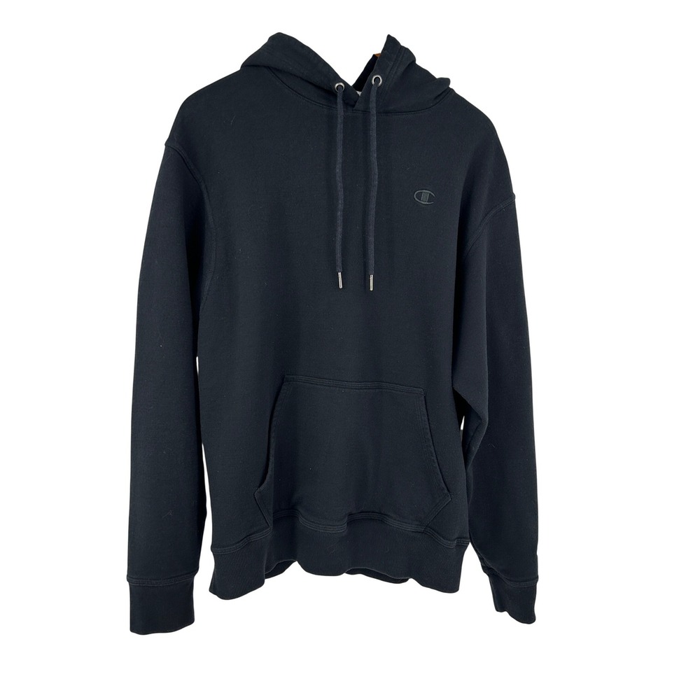 Champion Mens‎ Black Pullover Hoodie Sweatshirt Size Large